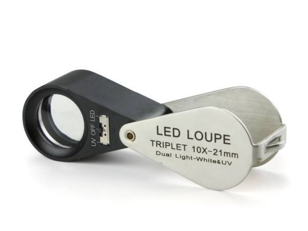 Euromex Triplet magnifier 10x with LED and UV LED illumination