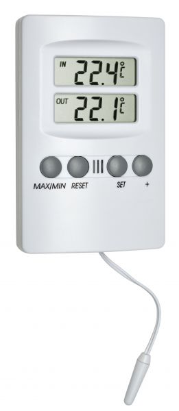 TFA Elektronisches Maxima-Minima-Thermometer mit Alarm 30.1024