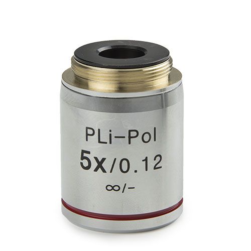 Euromex Plan strain-free PLPOLi 5x/0.10 IOS objective for iScope reflected polarisation, no cover gl